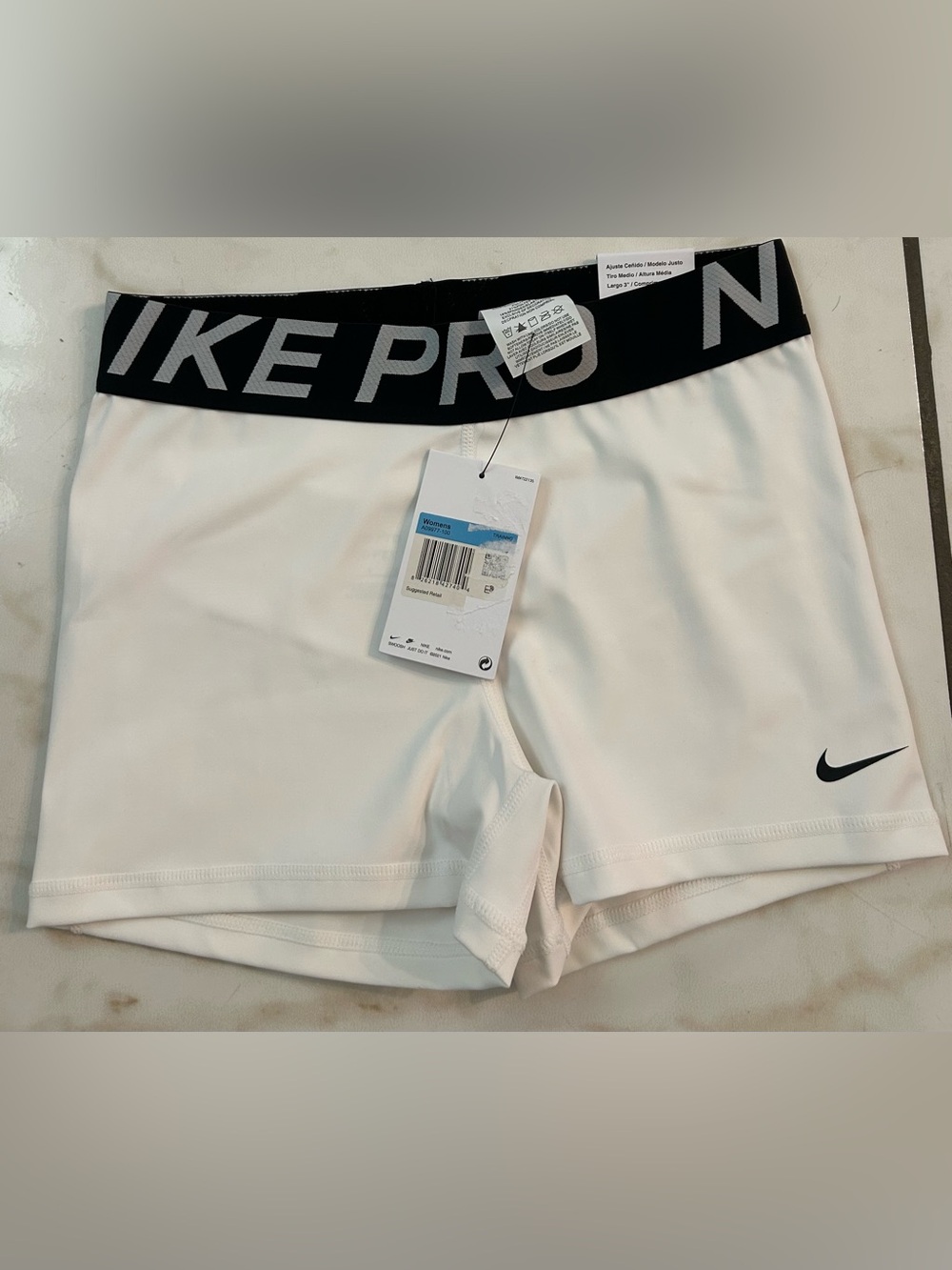 Nike Pro White Kids Compression Shorts